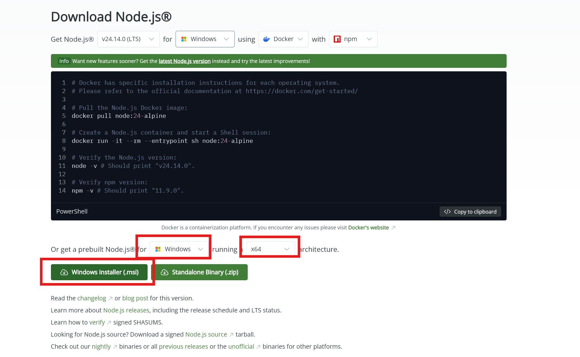 安装NodeJS