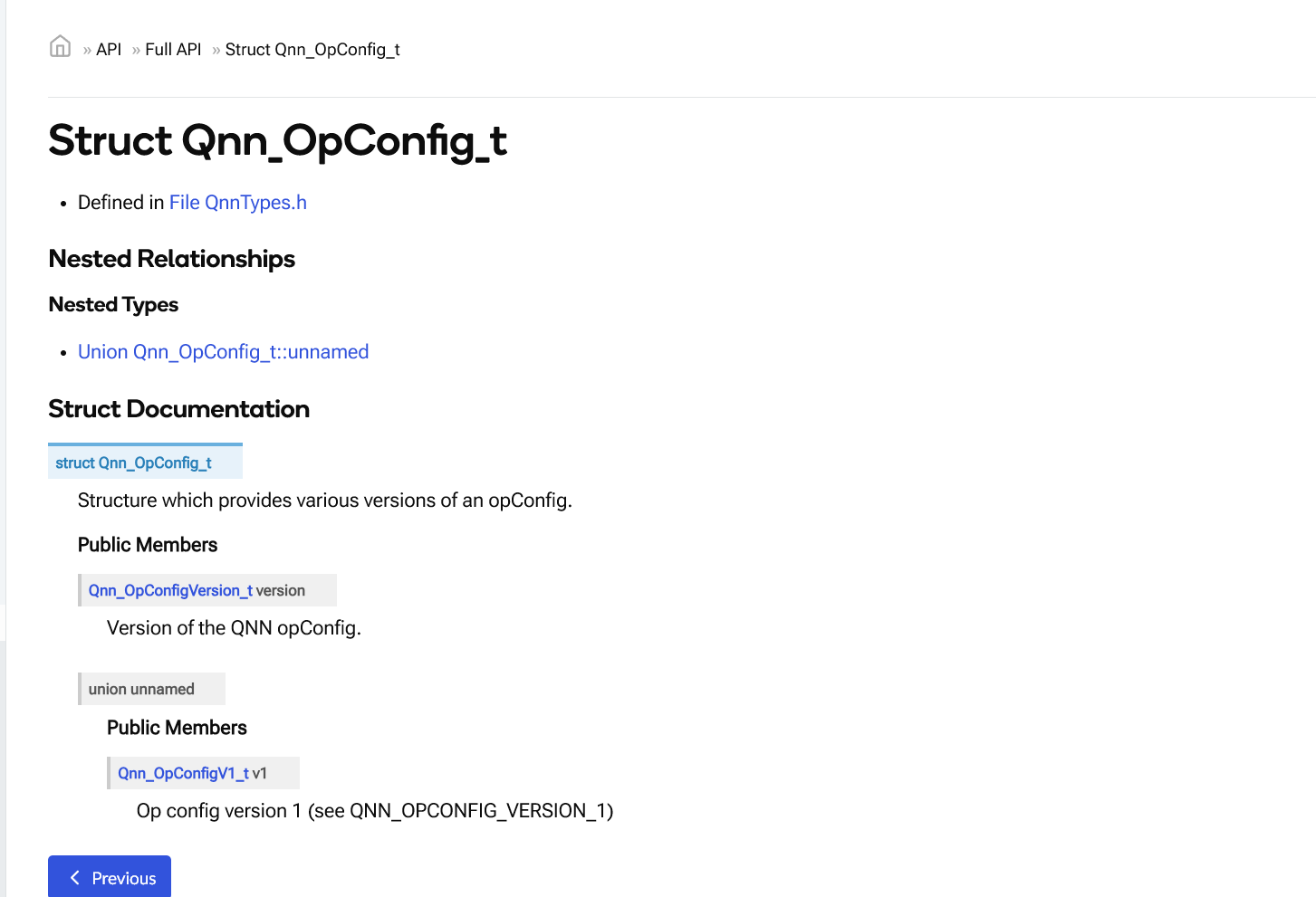 图 7. Qnn_OpConfig_t 结构体定义